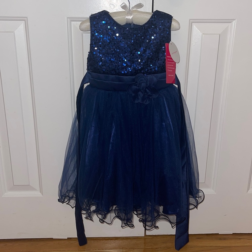Dark blue sparkly Childs dress